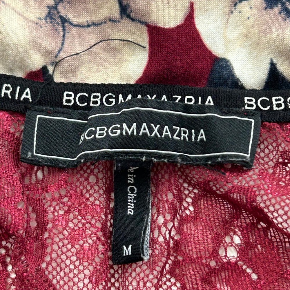 BCBGMAXAZRIA Pajama Set 2 Piece Womens M Red Floral - Picture 14 of 16